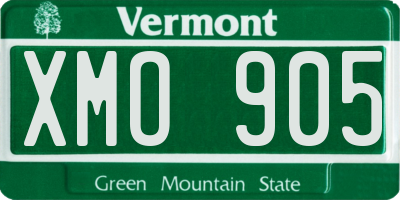 VT license plate XMO905