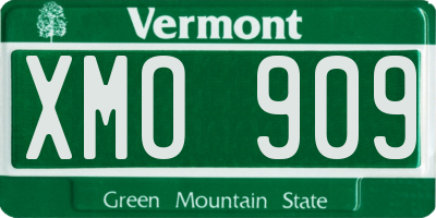 VT license plate XMO909