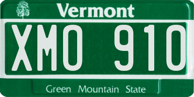 VT license plate XMO910