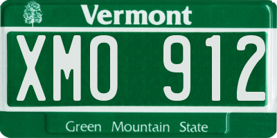 VT license plate XMO912