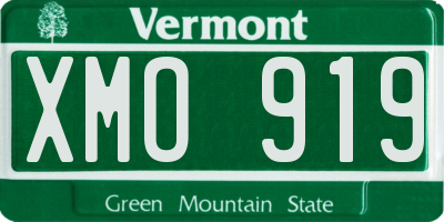 VT license plate XMO919