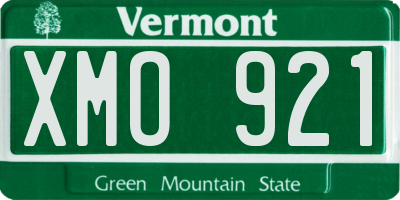 VT license plate XMO921