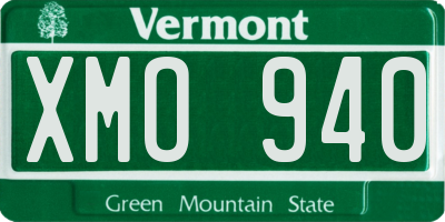 VT license plate XMO940