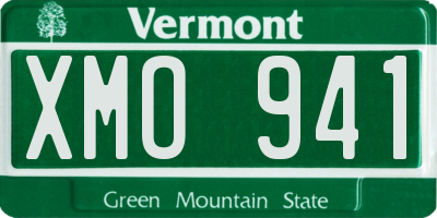 VT license plate XMO941