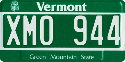 VT license plate XMO944