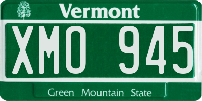 VT license plate XMO945
