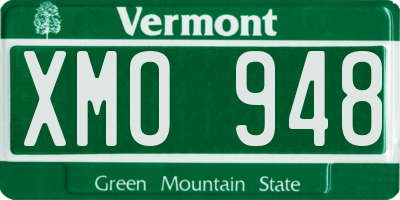 VT license plate XMO948