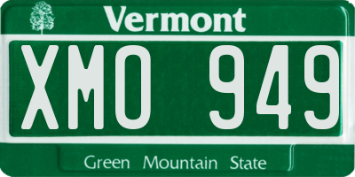 VT license plate XMO949