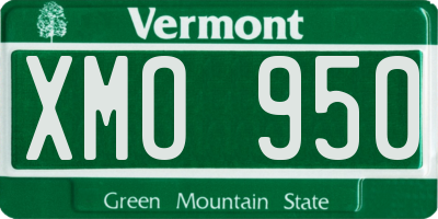 VT license plate XMO950