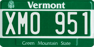 VT license plate XMO951