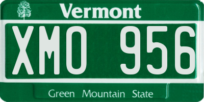 VT license plate XMO956