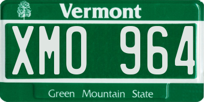 VT license plate XMO964