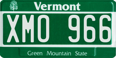 VT license plate XMO966