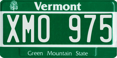VT license plate XMO975
