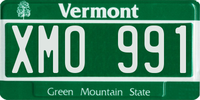 VT license plate XMO991