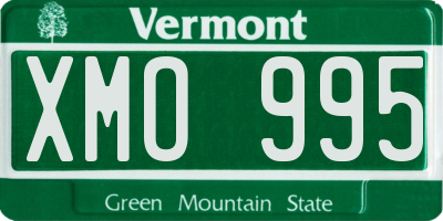 VT license plate XMO995