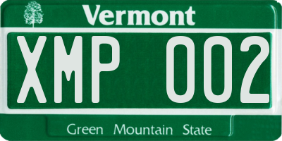 VT license plate XMP002