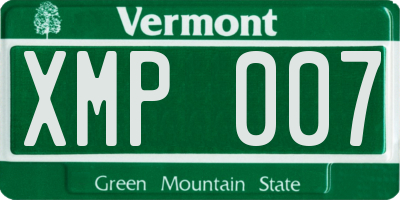 VT license plate XMP007