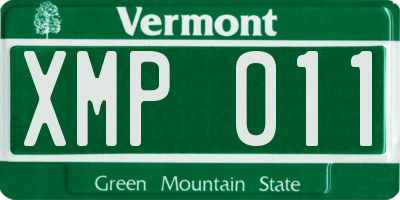 VT license plate XMP011