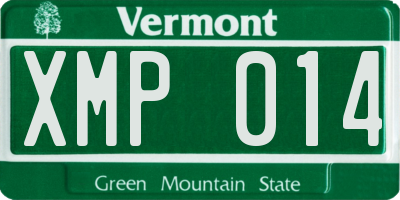 VT license plate XMP014