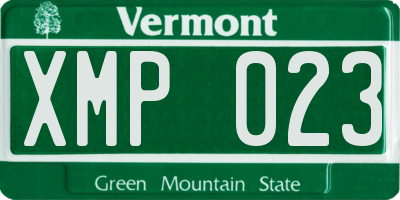 VT license plate XMP023