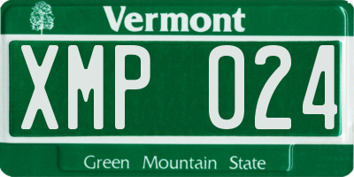 VT license plate XMP024