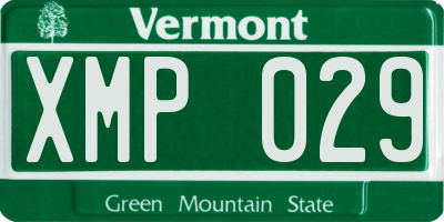 VT license plate XMP029
