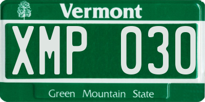 VT license plate XMP030