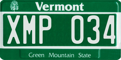 VT license plate XMP034