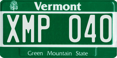VT license plate XMP040
