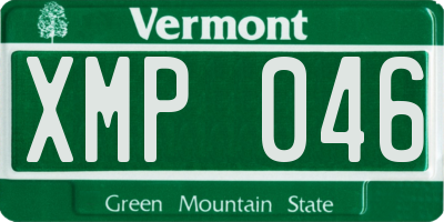 VT license plate XMP046
