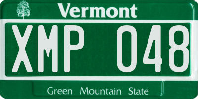 VT license plate XMP048