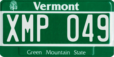 VT license plate XMP049