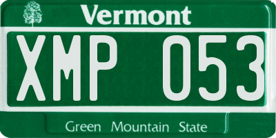 VT license plate XMP053