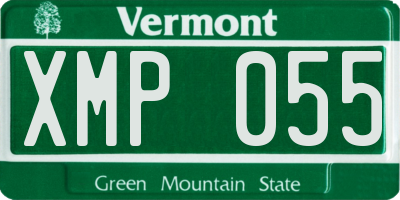 VT license plate XMP055