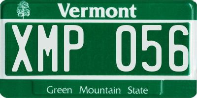 VT license plate XMP056