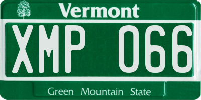 VT license plate XMP066