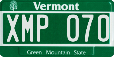 VT license plate XMP070