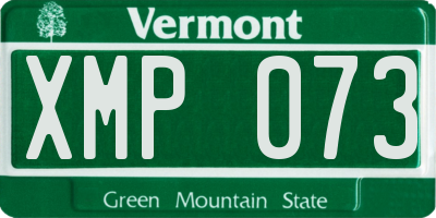 VT license plate XMP073
