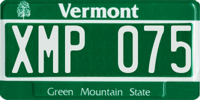 VT license plate XMP075