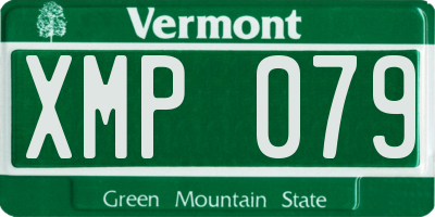 VT license plate XMP079