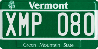 VT license plate XMP080