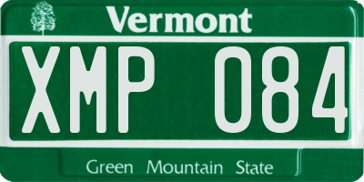 VT license plate XMP084