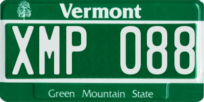 VT license plate XMP088