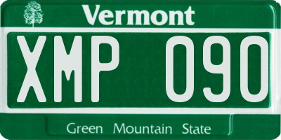 VT license plate XMP090