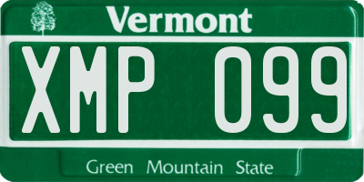 VT license plate XMP099