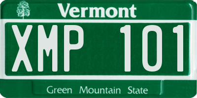 VT license plate XMP101