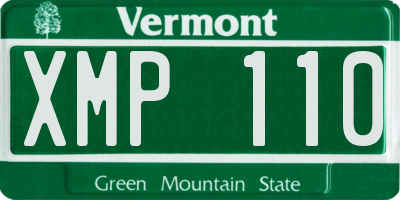 VT license plate XMP110