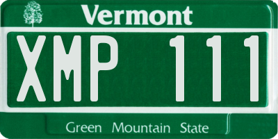 VT license plate XMP111