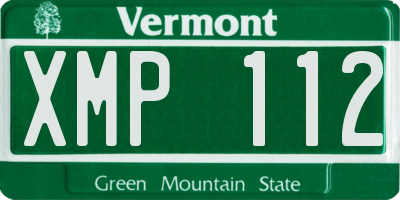 VT license plate XMP112